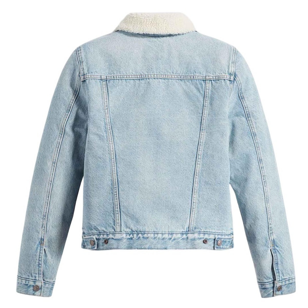Light Blue - Back - Levis Womens-Ladies Original Sherpa Trucker Jacket