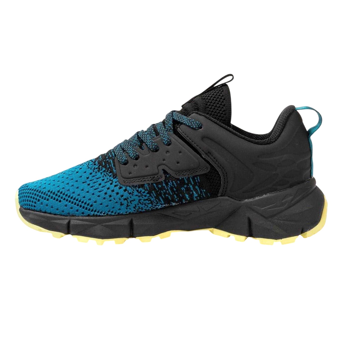 Black-Blue - Back - Donnay Childrens-Kids Knitted Trainers