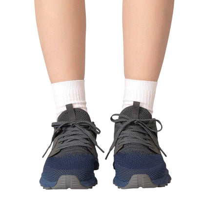 Grey-Blue - Pack Shot - Donnay Childrens-Kids Knitted Trainers