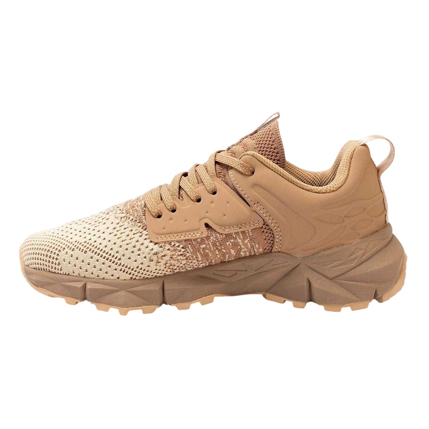 Sand-Beige - Back - Donnay Childrens-Kids Knitted Trainers
