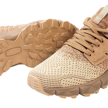 Sand-Beige - Side - Donnay Childrens-Kids Knitted Trainers