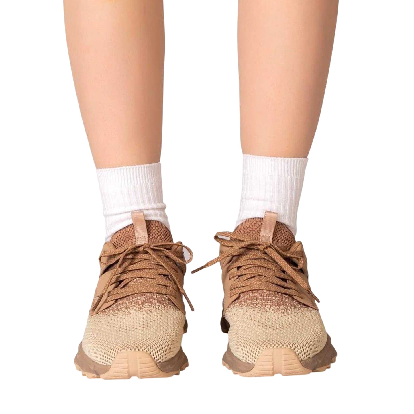 Sand-Beige - Pack Shot - Donnay Childrens-Kids Knitted Trainers