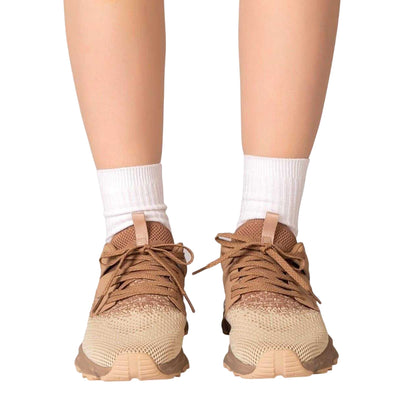 Sand-Beige - Pack Shot - Donnay Childrens-Kids Knitted Trainers