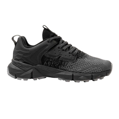 Black-Grey - Front - Donnay Childrens-Kids Knitted Trainers