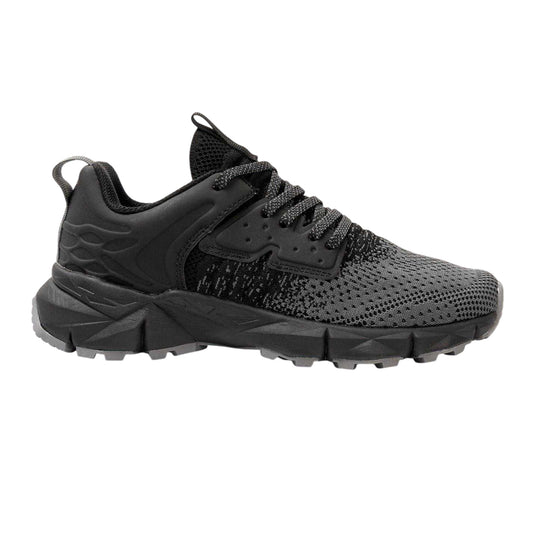 Black-Grey - Front - Donnay Childrens-Kids Knitted Trainers