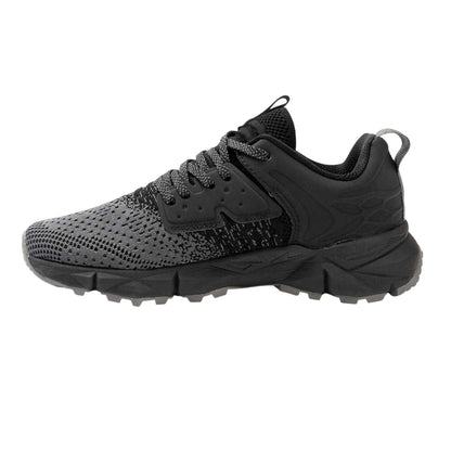Black-Grey - Back - Donnay Childrens-Kids Knitted Trainers