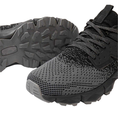 Black-Grey - Side - Donnay Childrens-Kids Knitted Trainers