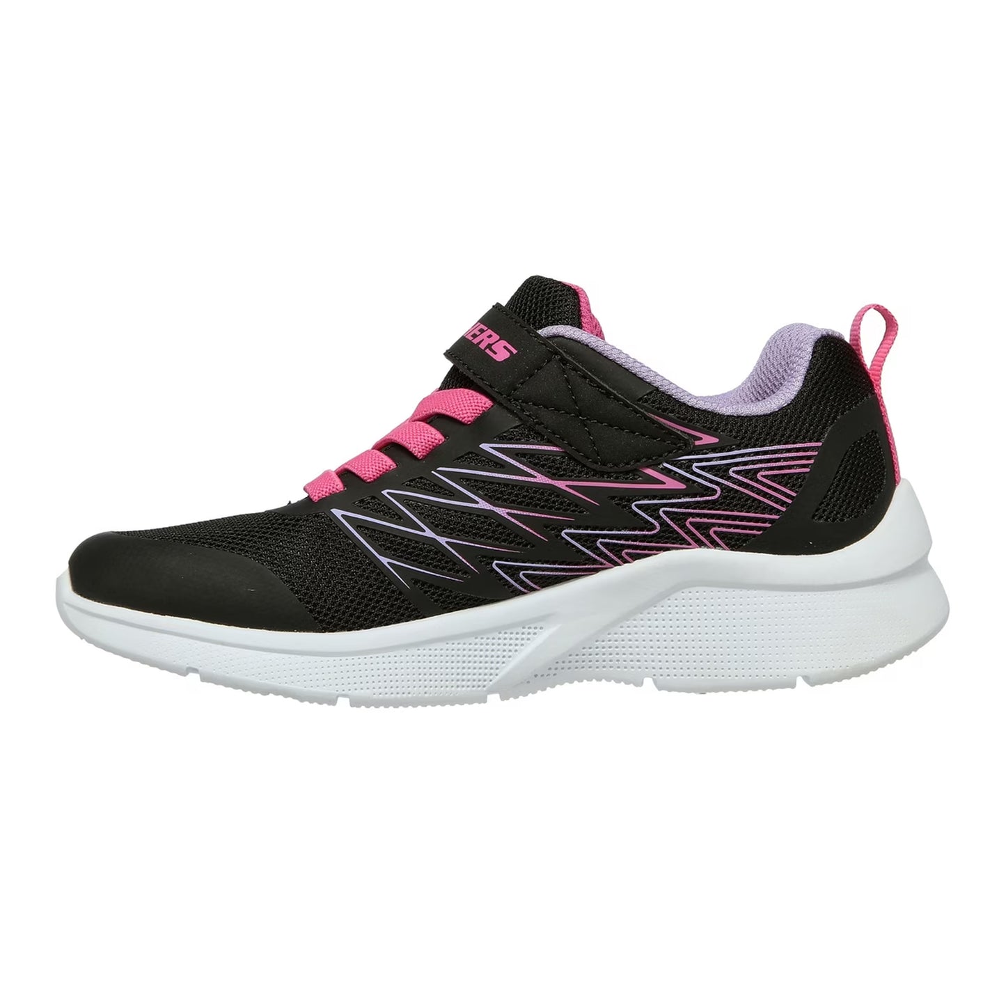 Black-Pink - Back - Skechers Girls Microspec Trainers