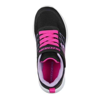 Black-Pink - Side - Skechers Girls Microspec Trainers