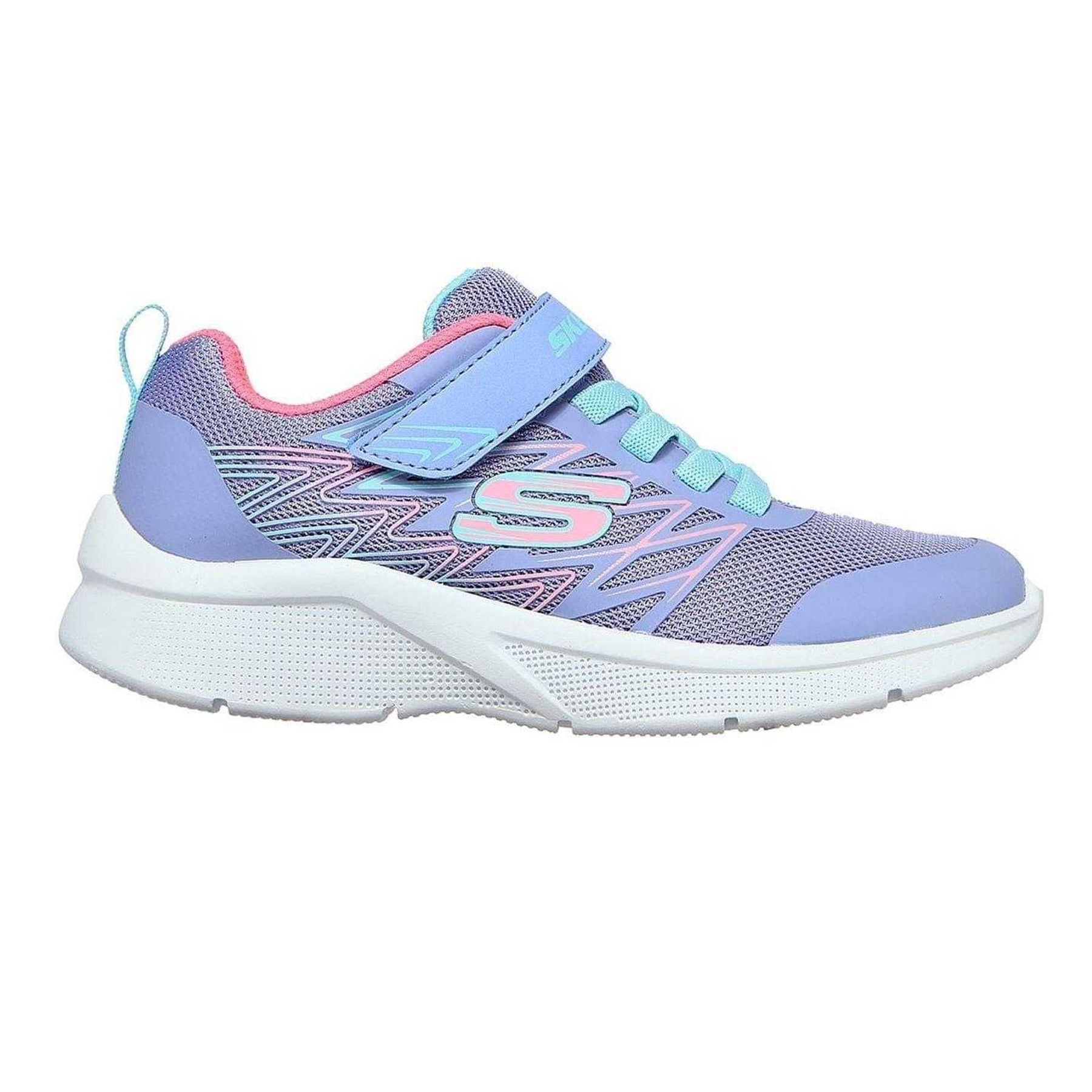 Purple-Pink - Front - Skechers Girls Microspec Trainers