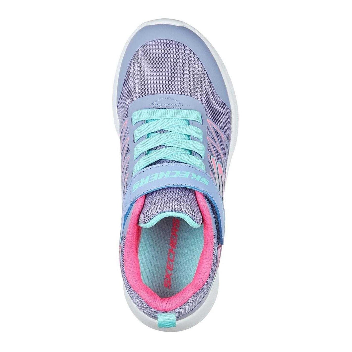 Purple-Pink - Side - Skechers Girls Microspec Trainers