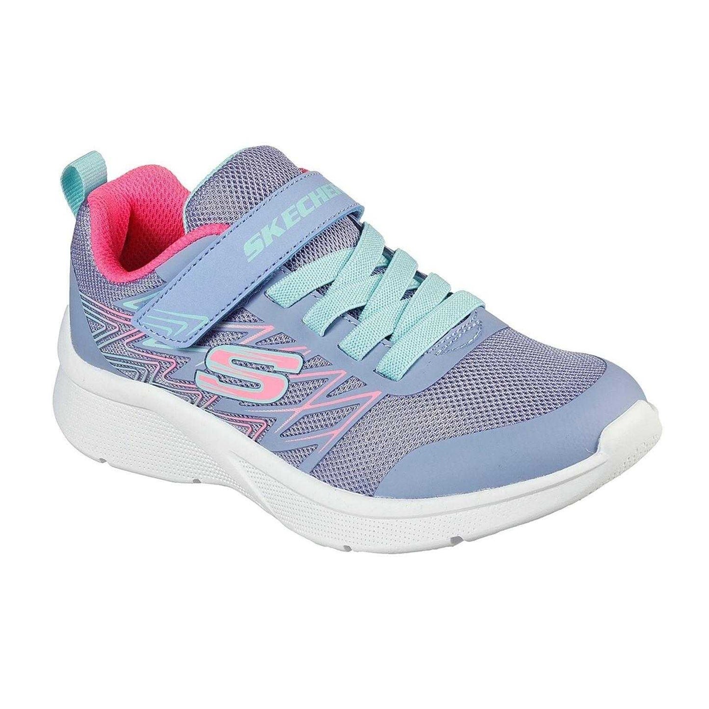Purple-Pink - Pack Shot - Skechers Girls Microspec Trainers