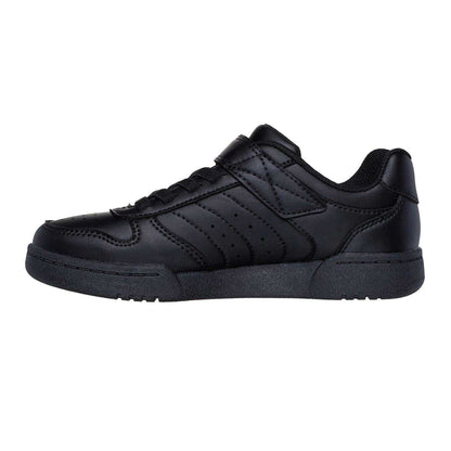 Black - Back - Skechers Childrens-Kids Q Street Leather Trainers