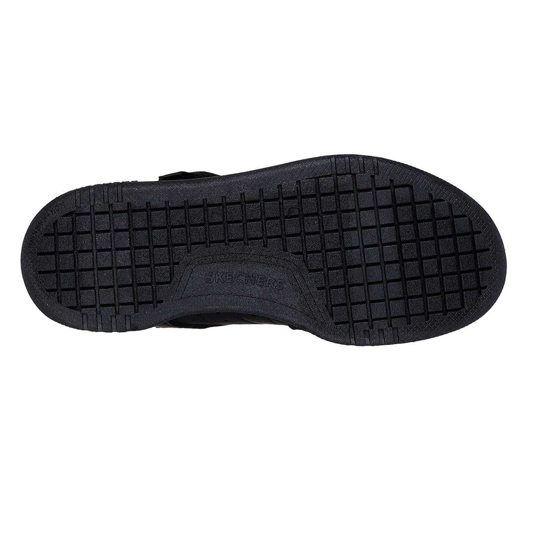 Black - Lifestyle - Skechers Childrens-Kids Q Street Leather Trainers