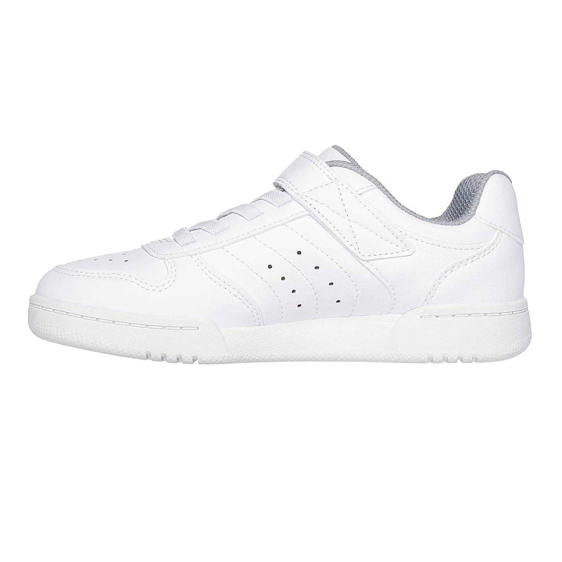 White - Back - Skechers Childrens-Kids Q Street Leather Trainers