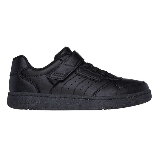Black - Front - Skechers Childrens-Kids Q Street Leather Trainers