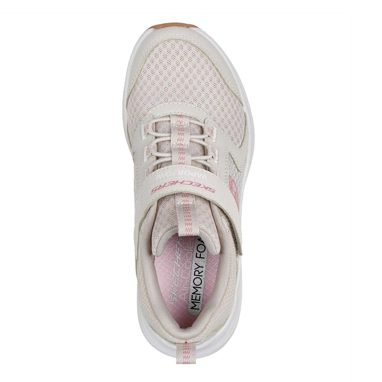 Natural - Side - Skechers Childrens-Kids Vapor Foam Trainers