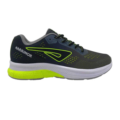 Grey-Lime - Front - Karrimor Mens Tempo Running Trainers