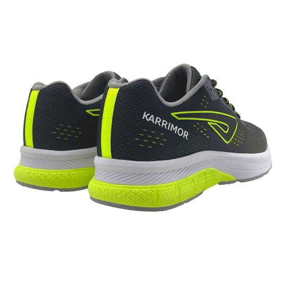 Grey-Lime - Back - Karrimor Mens Tempo Running Trainers