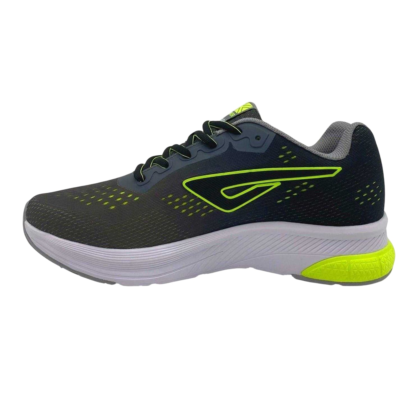 Grey-Lime - Side - Karrimor Mens Tempo Running Trainers