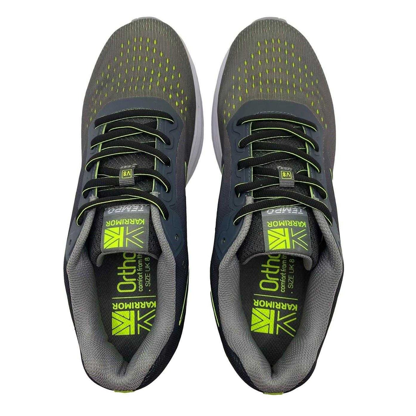 Grey-Lime - Lifestyle - Karrimor Mens Tempo Running Trainers