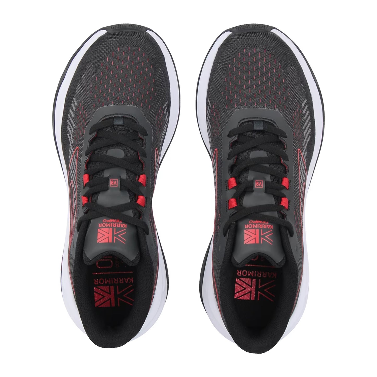 Black-Red - Side - Karrimor Mens Tempo Running Trainers