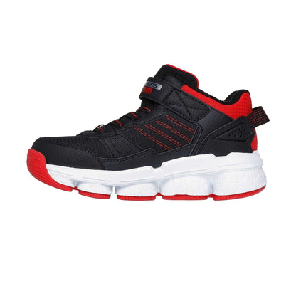 Black-Red - Back - Skechers Childrens-Kids Lunnix Trainers