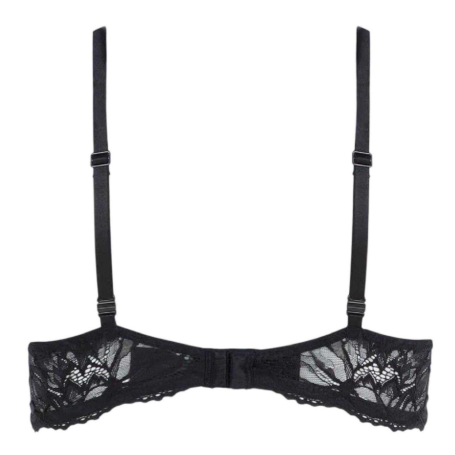 Black - Back - Calvin Klein Womens-Ladies Demi Lace Bra