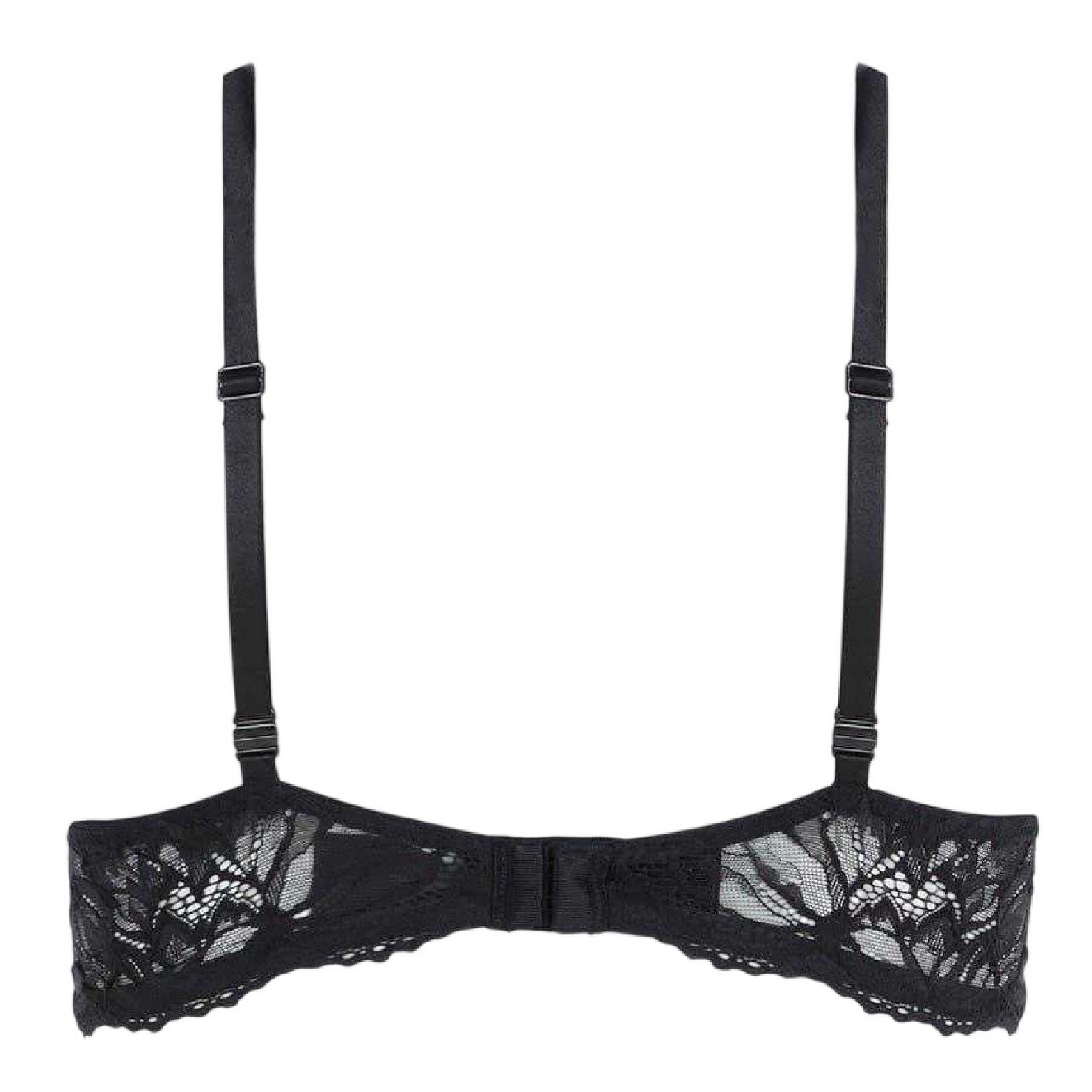 Black - Back - Calvin Klein Womens-Ladies Demi Lace Bra