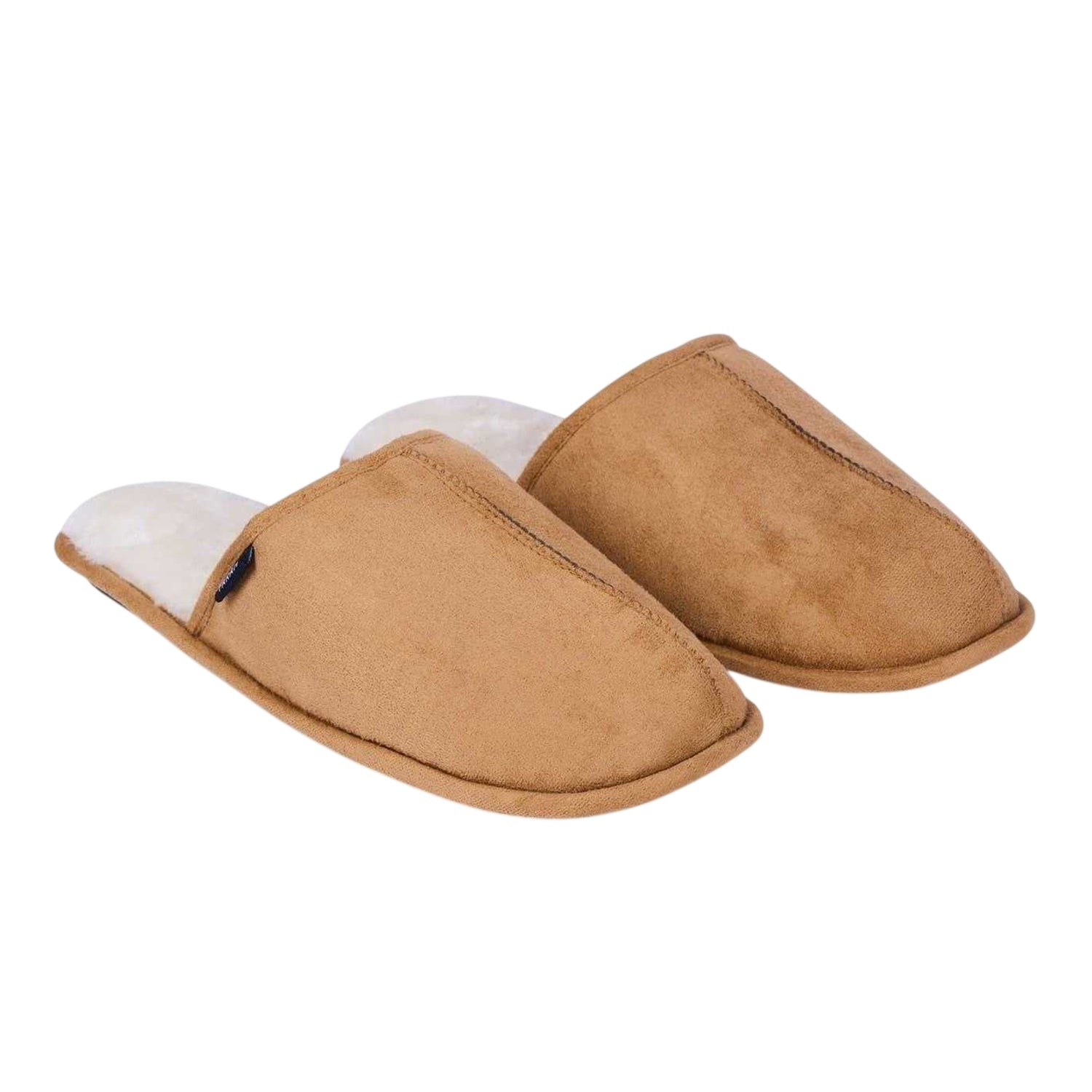 Brown - Side - Farah Mens Ahlers Mule Slippers