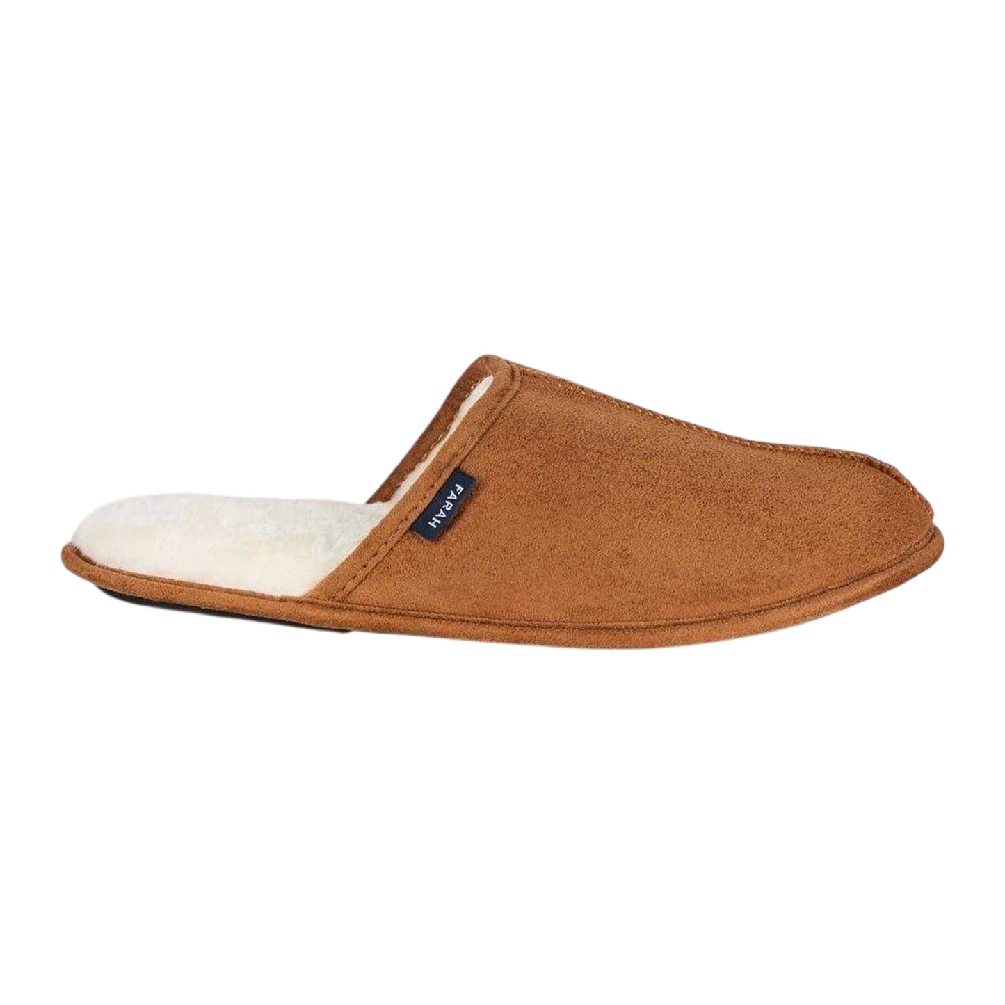 Tan - Front - Farah Mens Ahlers Mule Slippers