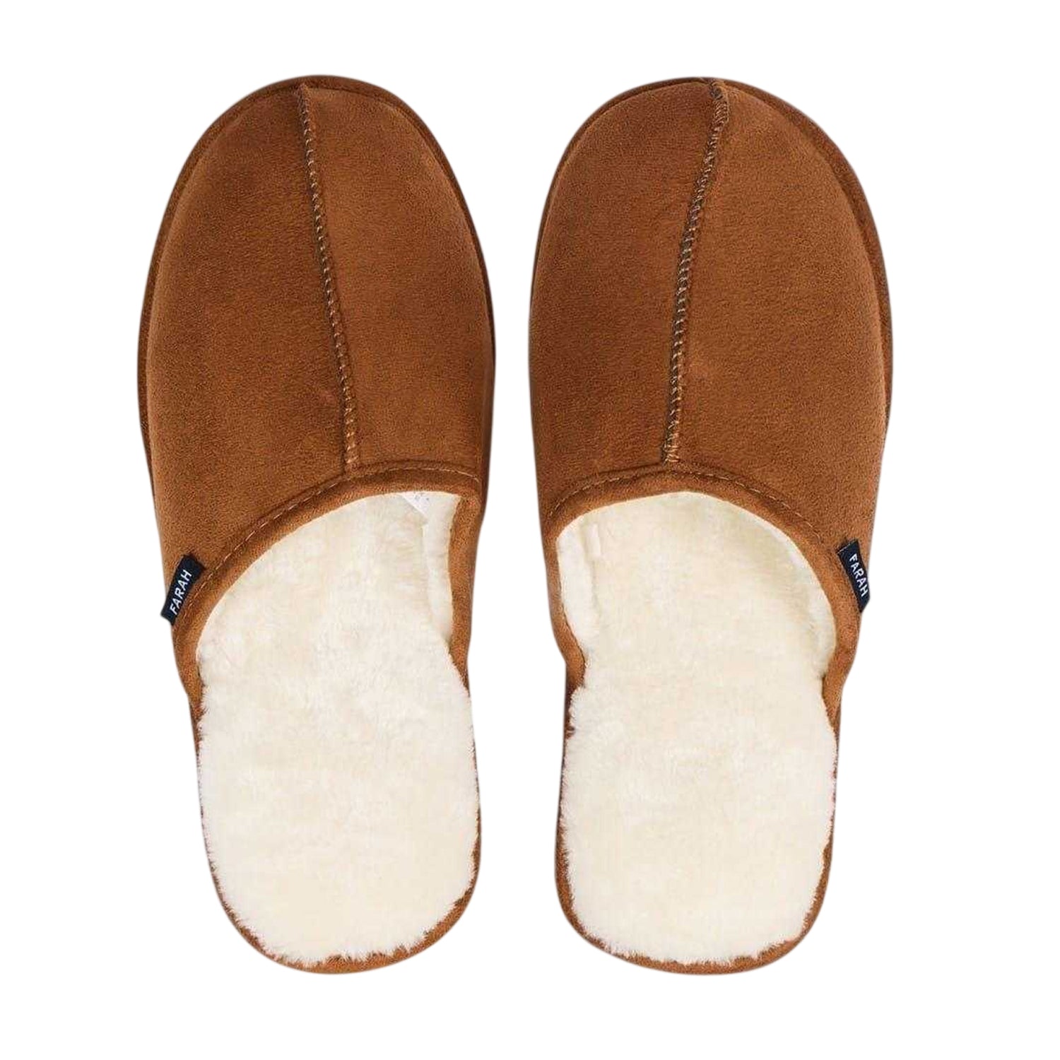 Tan - Back - Farah Mens Ahlers Mule Slippers