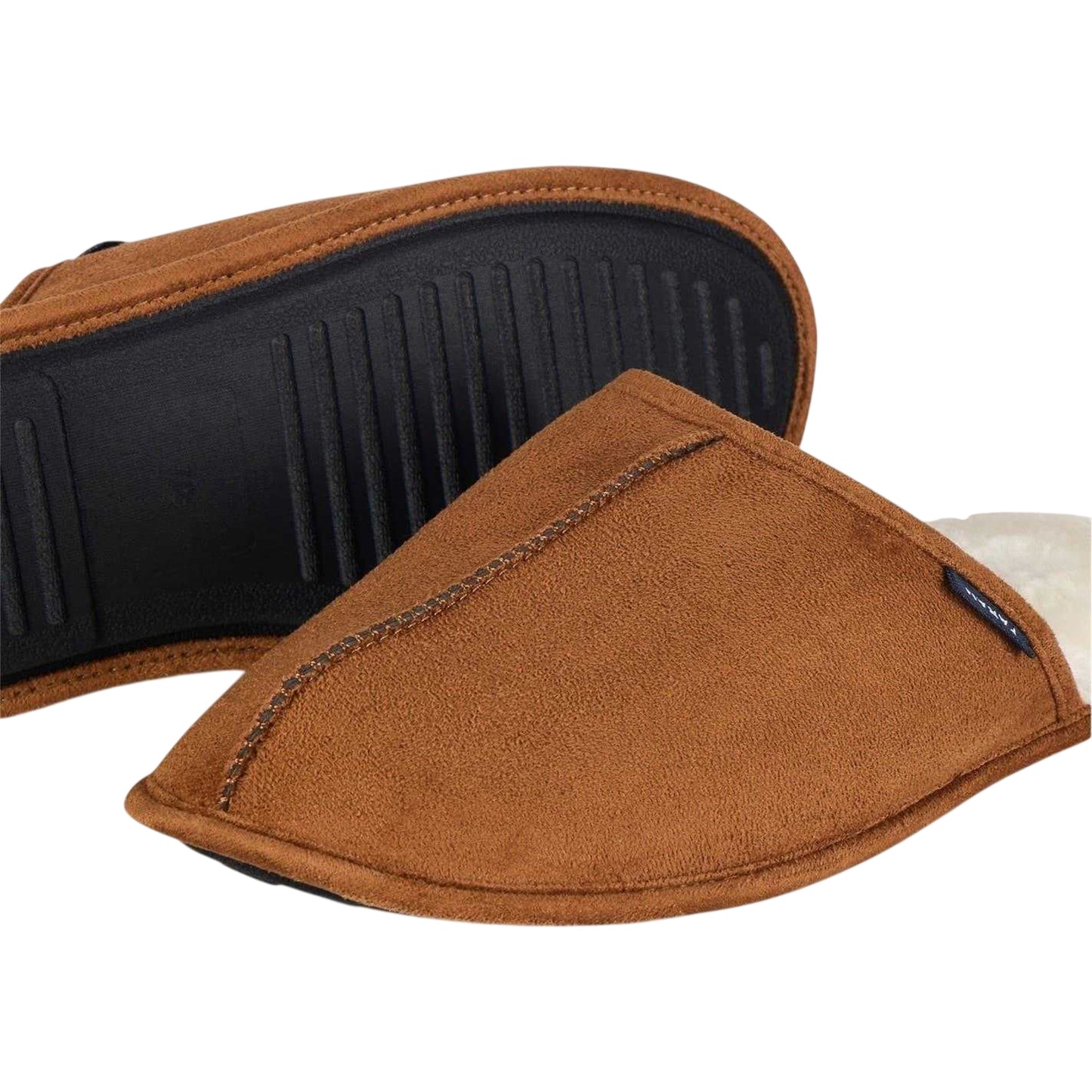 Tan - Side - Farah Mens Ahlers Mule Slippers