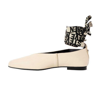 Coco-Milk - Side - Steve Madden Womens-Ladies Fosse Ankle Tie Pumps