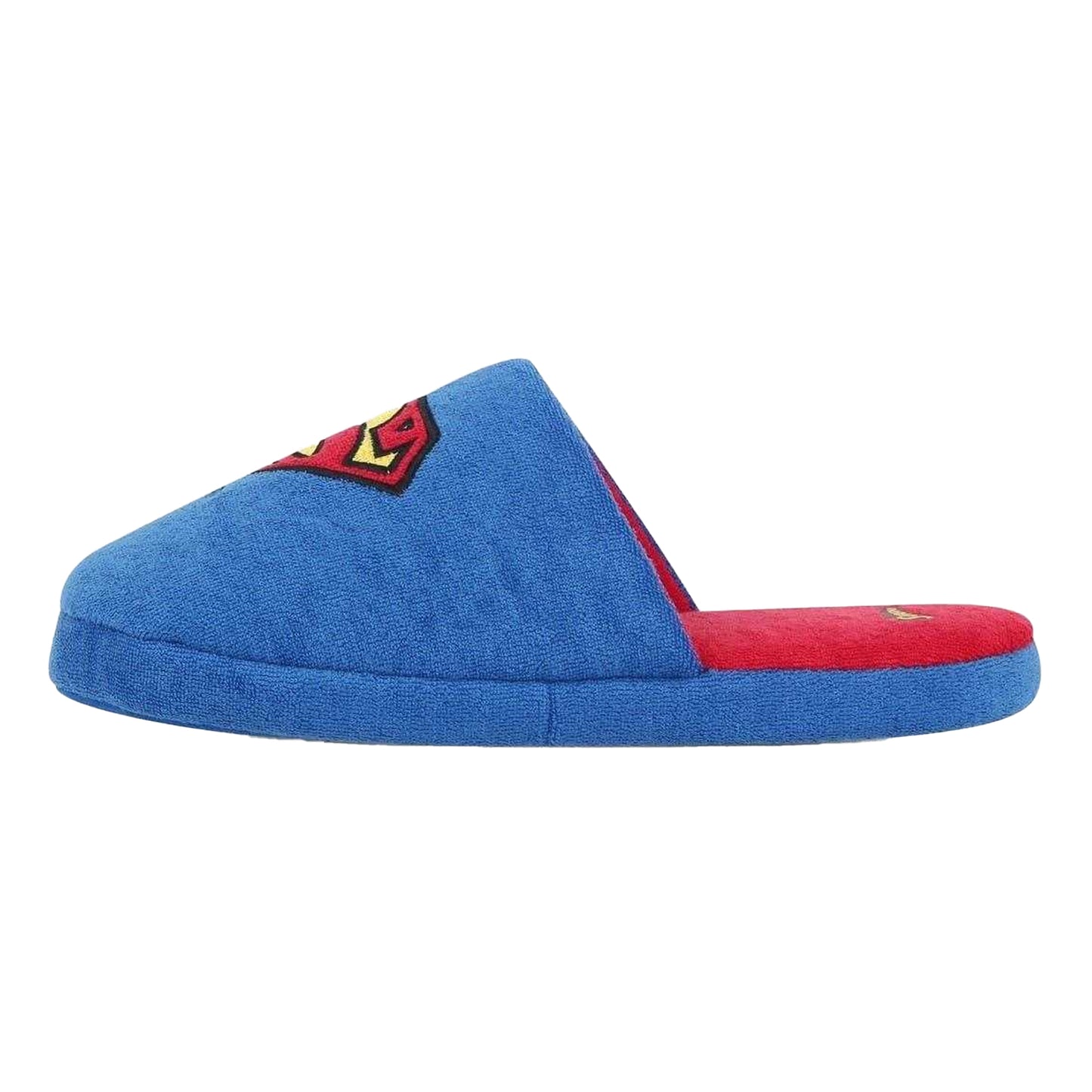 Blue-Red - Back - Superman Mens Superman Logo Mule Slippers