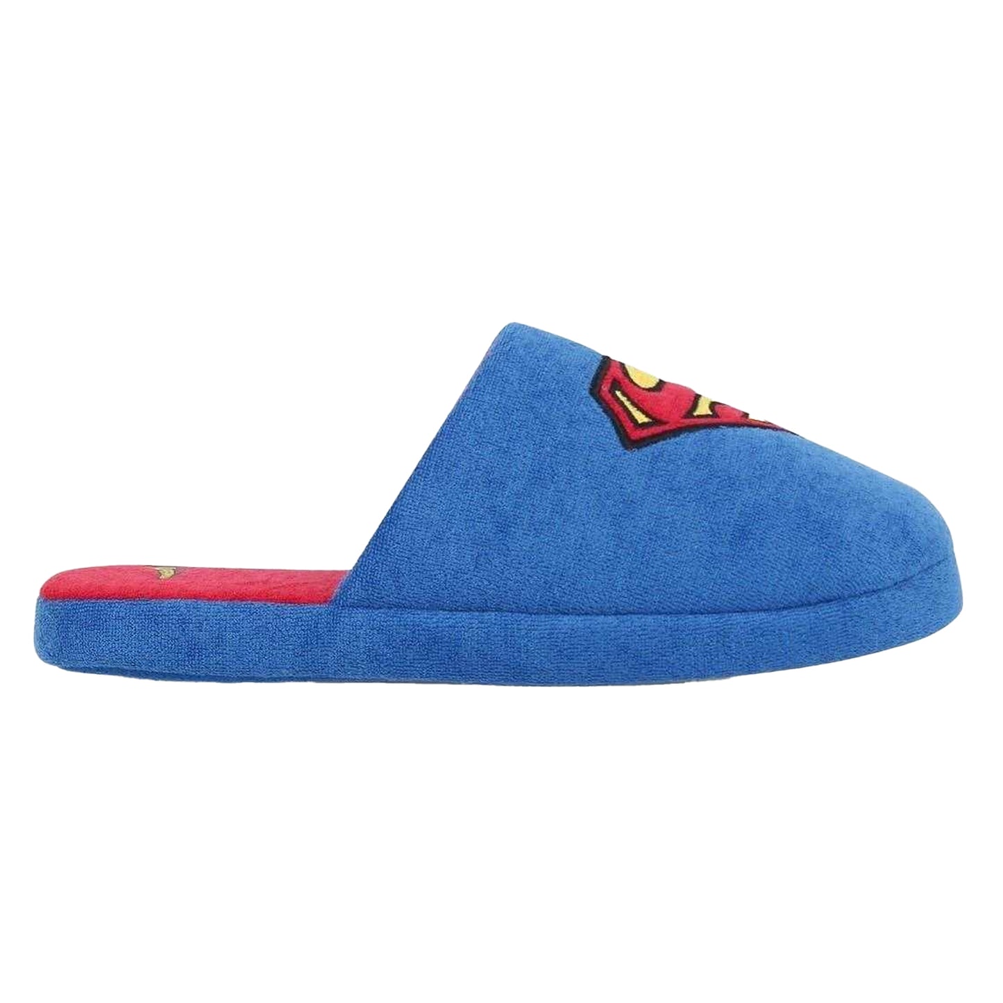 Blue-Red - Front - Superman Mens Superman Logo Mule Slippers