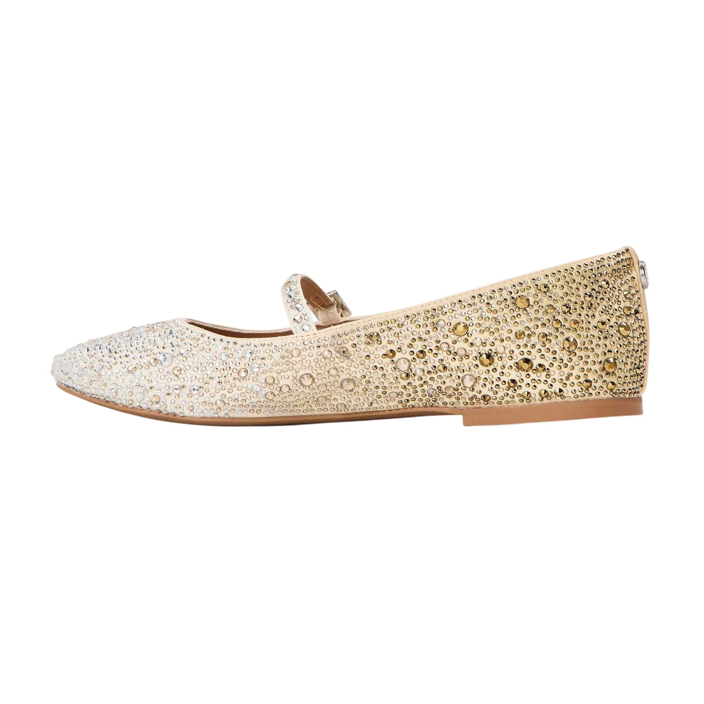Gold - Back - Steve Madden Womens-Ladies Brissa Leopard Ballet Flats