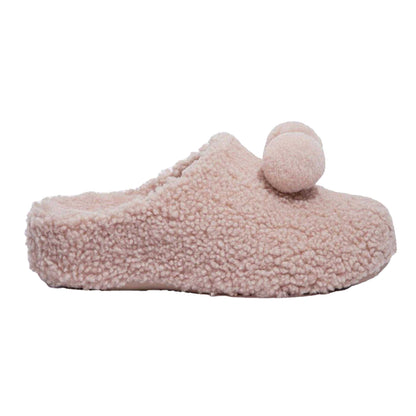 Beige - Front - Fit Flop Womens-Ladies Pom Pom Clogs