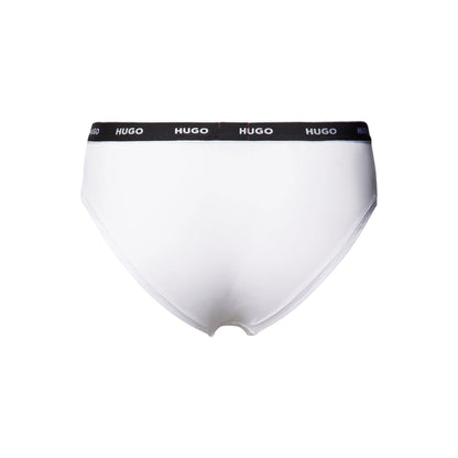 White - Back - Hugo Womens-Ladies Mid Rise Briefs