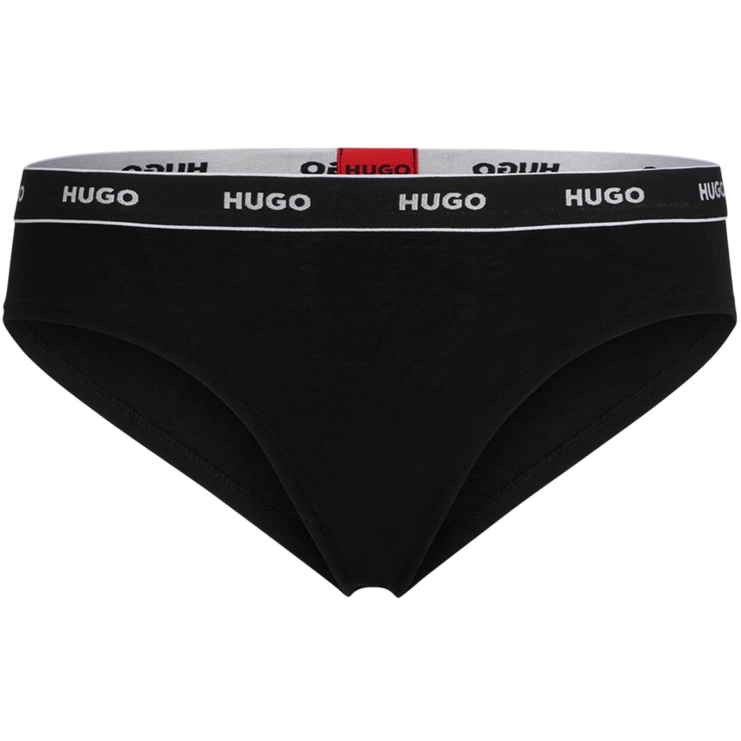 Black-White - Front - Hugo Womens-Ladies Mid Rise Briefs