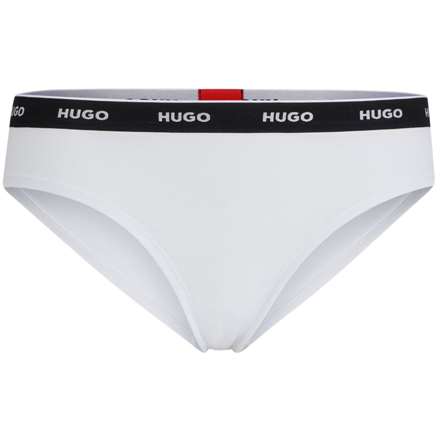 White - Front - Hugo Womens-Ladies Mid Rise Briefs
