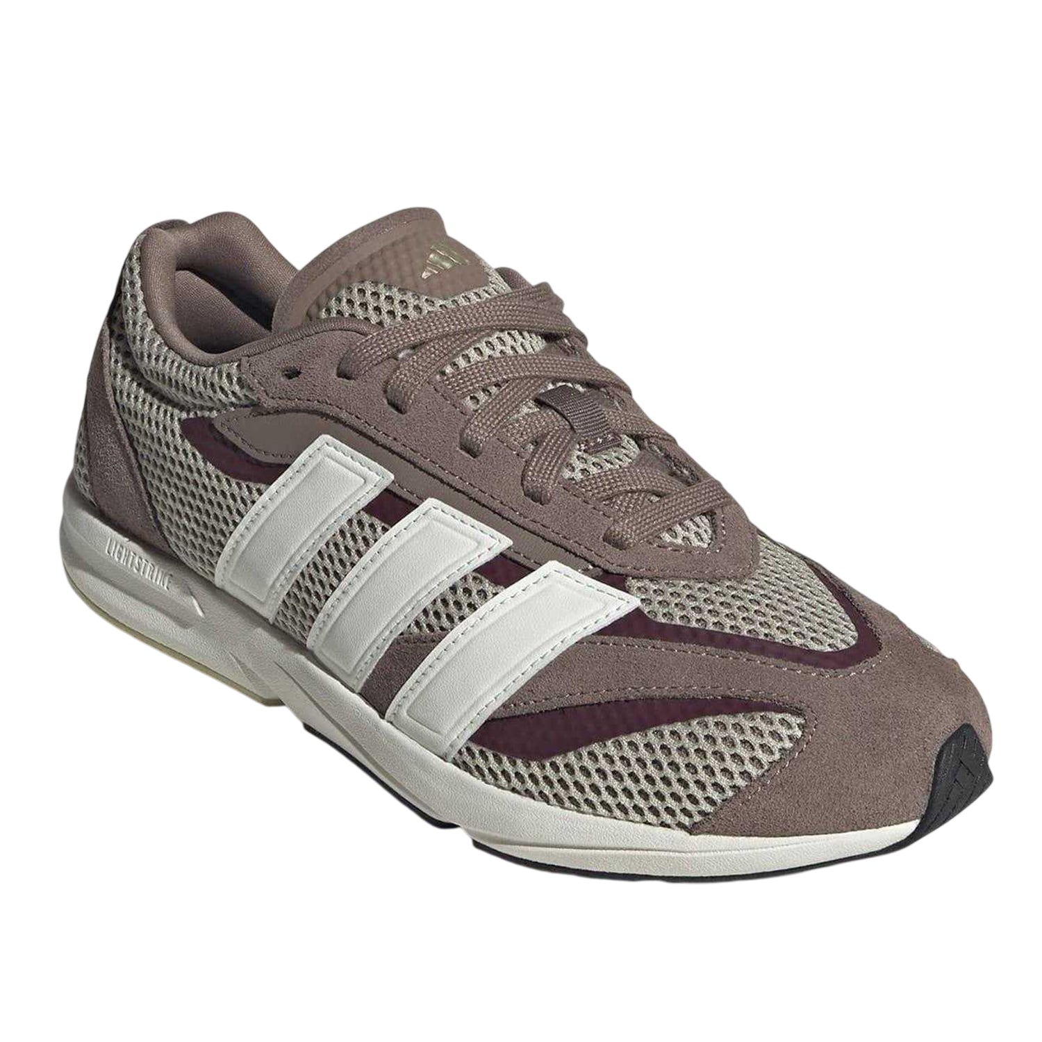 Brown - Lifestyle - Adidas Womens-Ladies Lightblaze 3 Stripes Suede Shoes