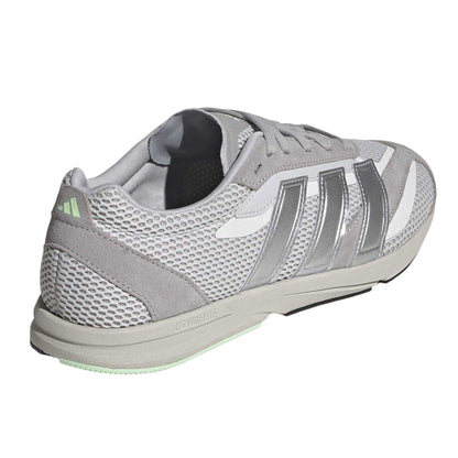 White-Silver - Back - Adidas Womens-Ladies Lightblaze 3 Stripes Suede Shoes