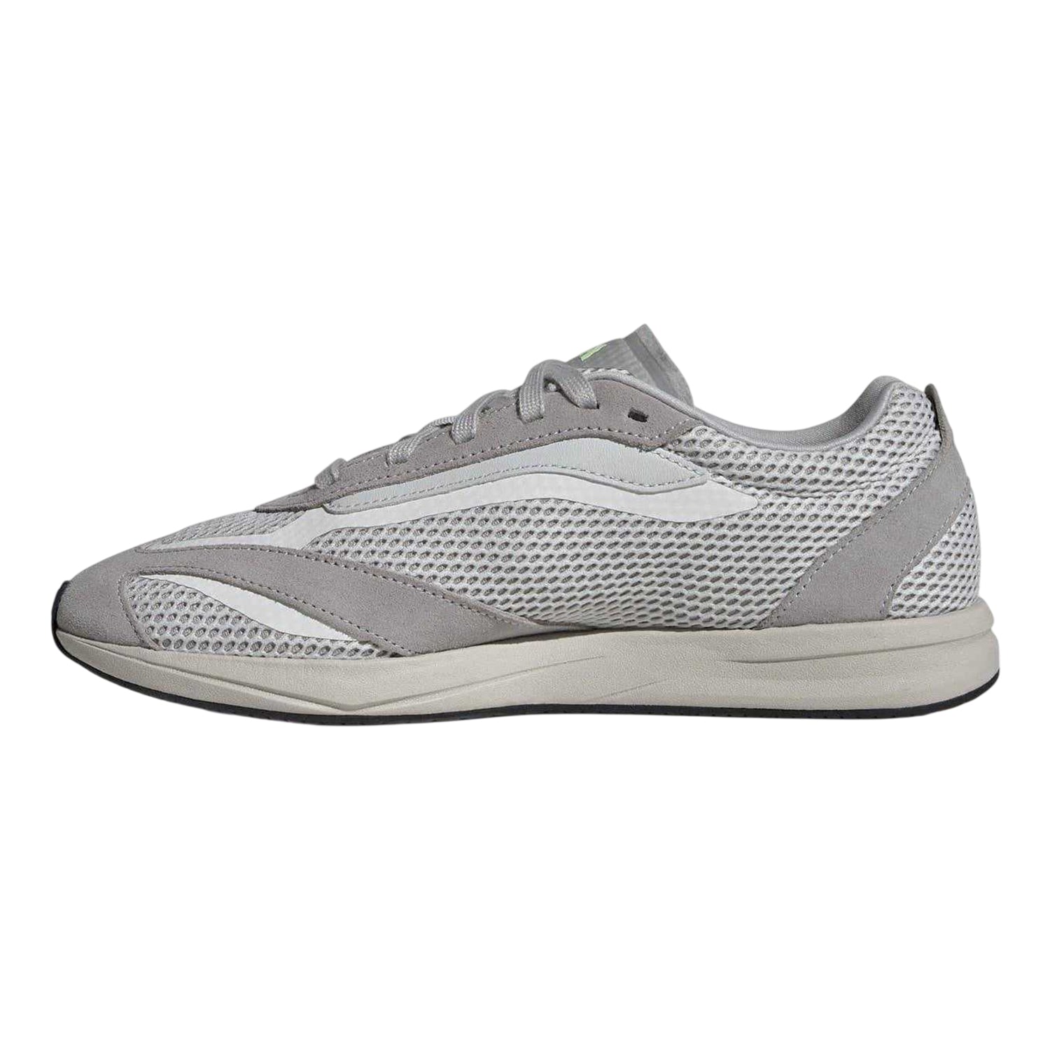 White-Silver - Side - Adidas Womens-Ladies Lightblaze 3 Stripes Suede Shoes