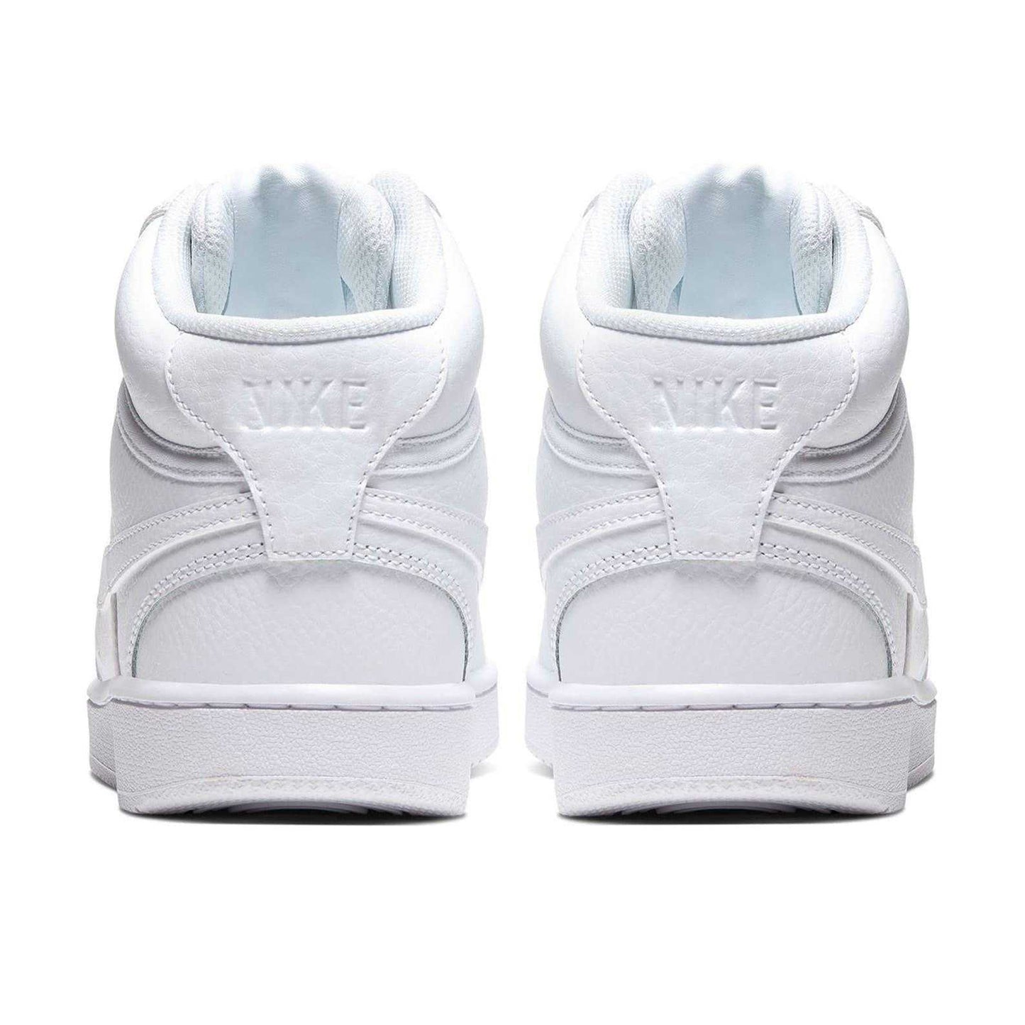 White - Back - Nike Womens-Ladies Court Vision Flat High Top Trainers