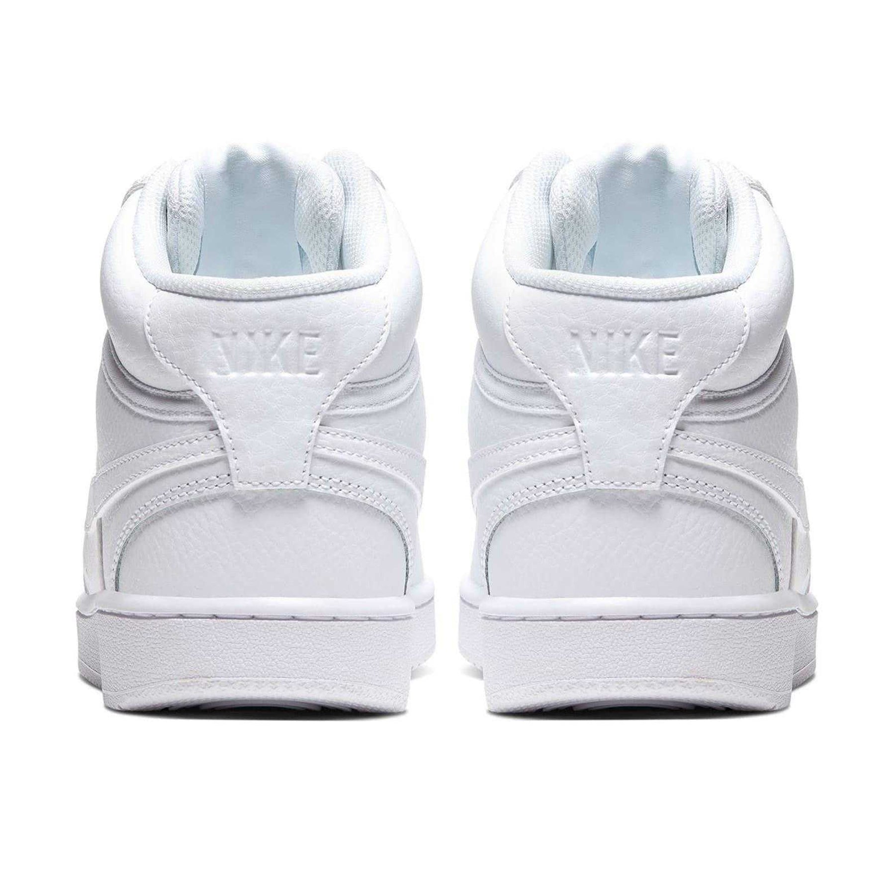 White - Back - Nike Womens-Ladies Court Vision Flat High Top Trainers