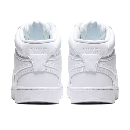 White - Back - Nike Womens-Ladies Court Vision Flat High Top Trainers