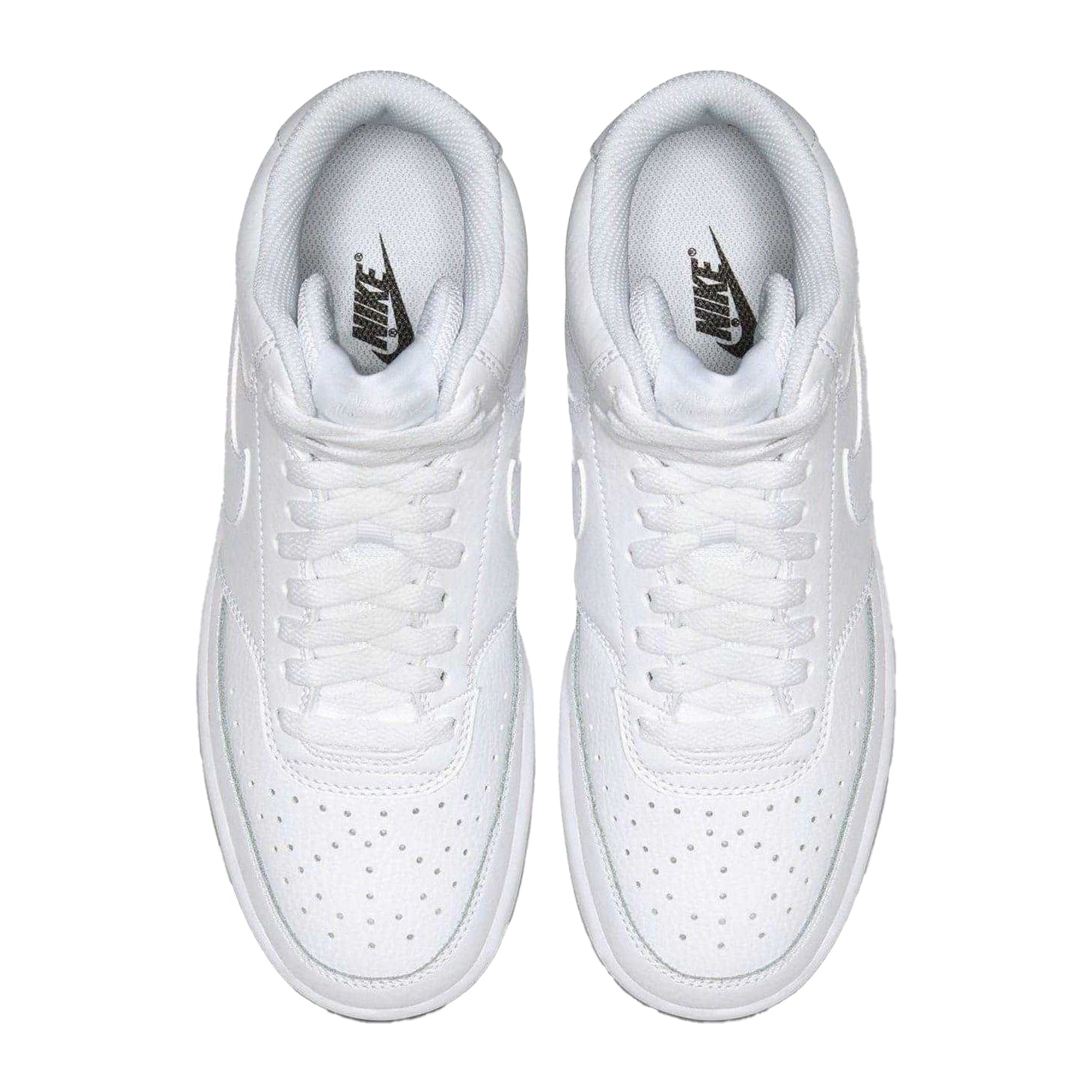 White - Lifestyle - Nike Womens-Ladies Court Vision Flat High Top Trainers