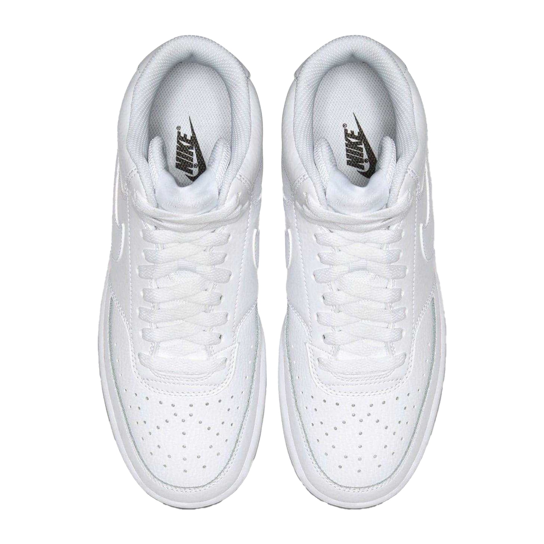 White - Lifestyle - Nike Womens-Ladies Court Vision Flat High Top Trainers