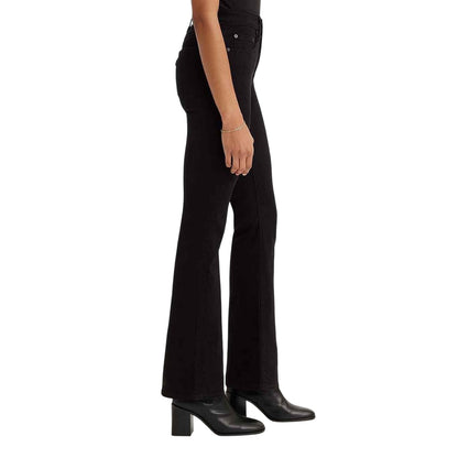 Black - Side - Levis Womens-Ladies 725 Night Is Black High Rise Bootcut Jeans